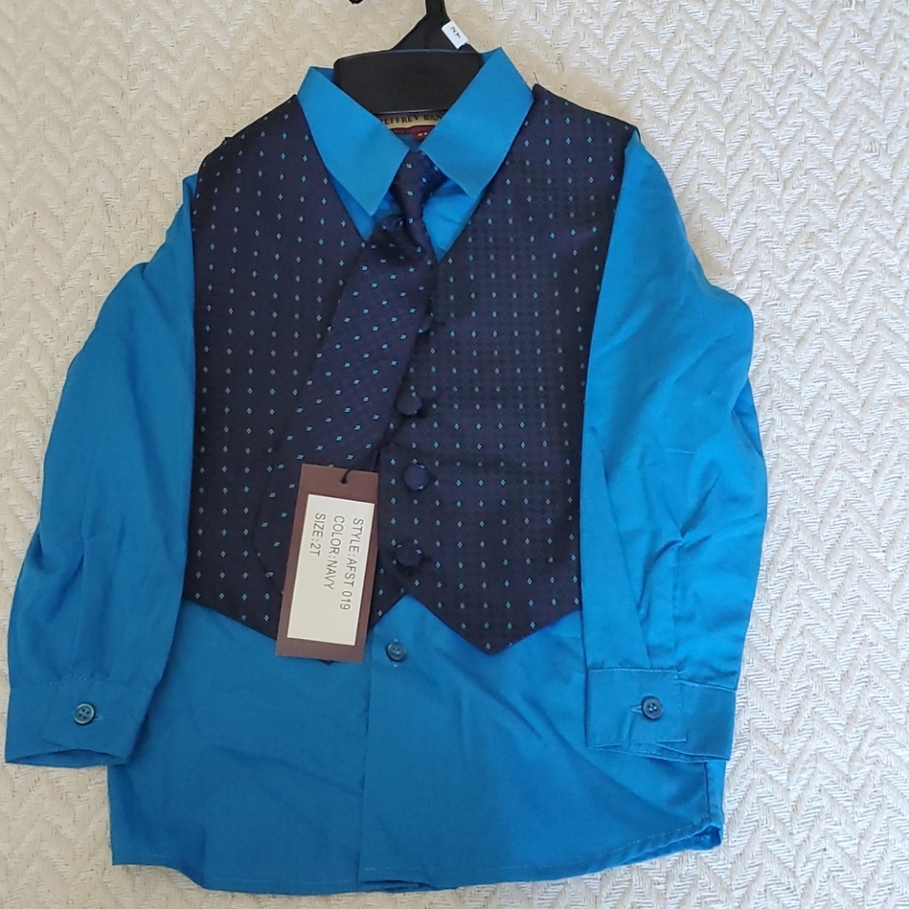 Jeffrey Banks blue and black 3 piece